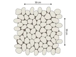 Mosaico De Chao E De Parede Seixos Naturais Cinza Antracite Pack De 1 M - Ola