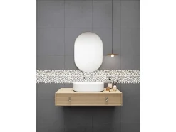 Mosaico De Chao E Parede Ola Em Seixos Naturais - Creme - Pack De 1 M