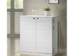 Móvel Bar Gordon - Seringueira E Mdf - Cor Branco