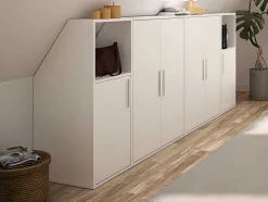 Móvel Com Inclinacao 6 Portas E 2 Nichos Branco - Adezio