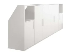 Móvel Com Inclinacao 6 Portas E 2 Nichos Branco - Adezio