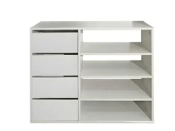 Móvel De Arrumação Emeric - 4 Gavetas E 4 Nichos - Branco