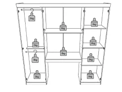 Móvel De Cama Antero - 6 Portas - Com Armários E Gavetas - C 200 Cm - Carvalho & Marfim