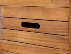 Móvel De Casa De Banho Em Madeira De Acacia Com Lavatório Individual De 130 Cm - Pulukan