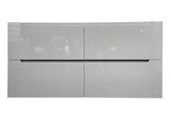 Móvel De Casa De Banho Suspenso Com Lavatório Duplo De Encastrar Cinzento 120 Cm - Selita