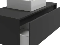 Móvel De Casa De Banho Suspenso Cinza Antracite Com Lavatório Individual 94 Cm - Teana Ii