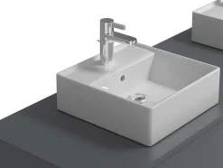 Móvel De Casa De Banho Suspenso Com Lavatório Duplo Cor Cinza Antracite C150 Cm - Isaure Ii