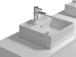 Móvel De Casa De Banho Suspenso Branco Com Lavatório Duplo C150 Cm - Isaure Ii