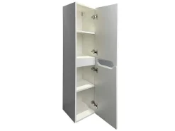 Móvel De Casa De Banho Suspenso Com Lavatório Duplo De Encastrar E Coluna Branco 120 Cm - Selita