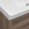 Móvel De Casa De Banho Suspenso Com Lavatório De Encastrar Cor Natural Clara 120 Cm - Quadra