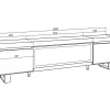 Móvel De Tv, 210, Para Televisores Ate 80", Lareira Electrica Xxl, Design Industrial, Preto