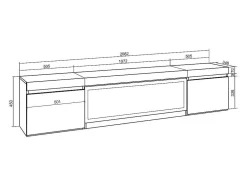 Móvel De Tv, 210, Para Televisores Ate 80", Lareira Electrica Xxl, Carvahlo