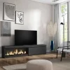 Móvel De Tv, 210, Para Televisores Ate 80", Lareira Electrica Xxl, Preto