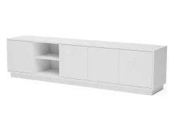 Móvel De Tv Suspenso Com 4 Portas E 2 Nichos Em Mdf Branco - Redonia