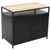Móvel Para Colocar Sob O Lavatório Em Metal Preto 95 Cm - Eridani