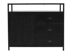 Móvel Para Colocar Sob O Lavatório Em Metal Preto 95 Cm - Eridani
