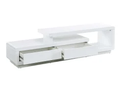 Móvel Para Tv 2 Gavetas Em Mdf Lacado Branco - Artaban