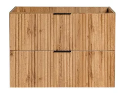 Móvel Suspenso Estriado Para Lavatório Natural Claro C80 Cm - Zevara