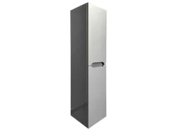 Móvel Suspenso Lavatório Individual Com Coluna Cinzento 80 Cm - Stefanie
