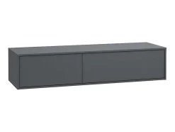 Móvel Suspenso Para Colocar Sob O Lavatório Cor Cinza Antracite C150 Cm - Isaure Ii