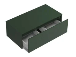 Móvel Suspenso Para Colocar Sob O Lavatório Cor Verde Fosco 94 Cm - Teana Ii