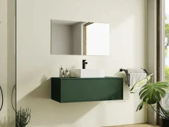 Móvel Suspenso Para Colocar Sob O Lavatório Cor Verde Fosco 94 Cm - Teana Ii