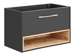 Móvel Suspenso Para Colocar Sob O Lavatório Antracite 80 Cm - Yangra