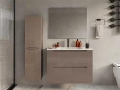 Móvel Suspenso Para Colocar Sob O Lavatório Taupe 80 Cm - Stefanie