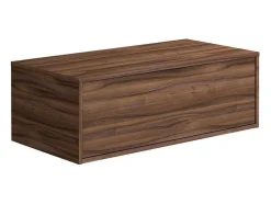 Móvel Suspenso Para Lavatório Cor Natural Escura 94 Cm - Teana Ii