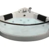 [Old Version]Banheira De Hidromassagem De Canto Em Vidro Evelina - 2 Lugares - 330 L - 138*138*A63 Cm