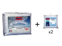 Pack Dodo Edredão Natural 240 X 260 Cm + 2 Almofadas De Penas Baffin 65 X 65 Cm