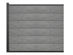 Paineis De Vedacao Para Enterrar A156 Cm, Kit De 6 Laminas Em Composito + 1 Poste Cinzento-Claro - Enola