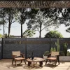 Paineis De Vedacao Para Pousar A181 Cm, Kit De 7 Laminas Em Composito Com Decoração + 1 Poste Antracite - Enola