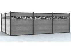 Paineis De Vendacao Para Pousar A181 Cm, Kit De 7 Laminas Em Composito Com Decoração + 1 Poste Cinzento-Claro - Enola
