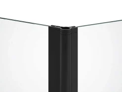Painel De Banheira Com Toalheiro E Retorno Giratorio Preto Mate (70 + 30) X 140 Cm - Primael