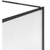 Painel De Duche A Italiana Com Vidro Texturado 120X200 Cm Preto Mate - Virana