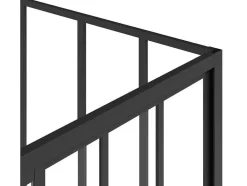 Painel De Duche Com Porta De Correr Preto Mate Estilo Industrial 120 X 80 X 195 Cm - Urbanik