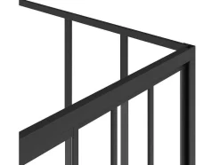 Painel De Duche Com Porta De Correr Preto Mate Estilo Industrial 100 X 80 X 195 Cm - Urbanik