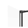 Painel De Duche Estilo Italiano Com Porta De Correr Em Metal Preto Mate Estilo Industrial 120 X 200 Cm - Yorem