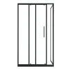 Painel De Duche Fixo Com Porta De Correr Preto Mate Estilo Industrial 120 X 80 X 195 Cm - Toroni