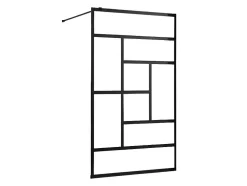 Painel De Duche Italiano Estilo Industrial Sefana - 140X200 Cm - Preto