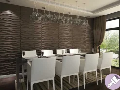 Painel De Parede 3D Hyppos Para Pintar - Pack De 3M - Lote De 6 Pecas