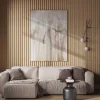 Painel De Parede 3D Pack De 2,83 M Cor Madeira Natural Conjunto De 8 Pecas - Flint