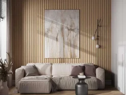 Painel De Parede 3D Pack De 2,83 M Cor Madeira Natural Conjunto De 8 Pecas - Flint