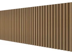 Painel De Parede 3D Pack De 3,71 M Cor Madeira Natural Conjunto De 8 Pecas - Tatiana