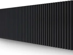 Painel De Parede 3D Pack De 2,83 M Preto Conjunto De 8 Pecas - Clinton