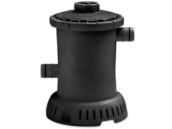 Piscina Tubular Oval Efeito Sarja Em Ziguezague Cinzento-Escuro Com Bomba Filtradora De Cartucho C424 X L250 X A100 Cm - Salamanque