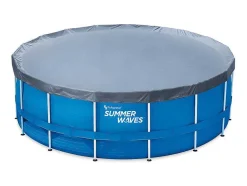 Piscina Tubular Redonda Azul Com Bomba De Filtro De Cartucho De D457 X A122 Cm - Lacanau