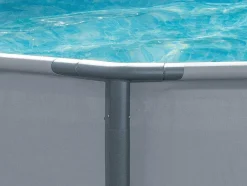 Piscina Tubular Redonda Cinzenta Com Bomba Filtradora De Cartucho D.427 X A.107 Cm - Nisoka