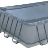 Piscina Tubular Retangular Cinzenta Com Bomba Filtradora De Cartucho C549 X L274 X A132 Cm - Zamora
